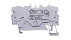 Złączka szynowa 3-przewodowa 1,0mm2 szara TOPJOBS 2000-1301