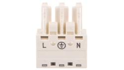 Gniazdo 3-torowe z obudową odciążającą naciąg białe WINSTA 770-123 /25szt./
