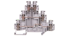 Złączka szynowa ochronna 3-piętrowa 2,5mm2 szara UT 2,5-PE/L/L 3214301 /50szt./