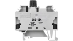 Złączka bezpiecznikowa 2-przewodowa 6mm2 szara 10A G 5x 20mm DIN 35mm 282-124 /40szt./