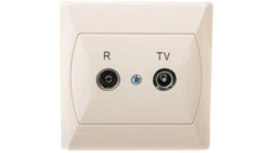 AKCENT Gniazdo antenowe RTV końcowe 2,5-3dB beżowe GPA-AK/01