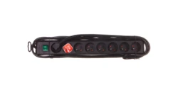 Listwa zasilajaca Eco-Line 3m /z wyłącznikiem/ 8x230V czarna H05VV-F 3G1,5 1159301018