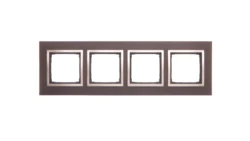 Simon 54 Nature Ramka poczwórna drewno ZŁOTE WENGE DRN4/85