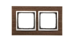 Simon 54 Nature Ramka podwójna drewno ZŁOTE WENGE DRN2/85