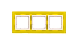 Simon 54 Nature Ramka potrójna szkło LIMONKOWY SORBET DRN3/90