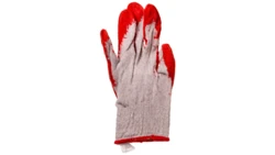 Rękawice robocze, dzianina bawełniana powlekana gumą, czerwone, 9 /6par/