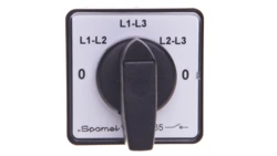 Przełącznik woltomierza 0-L1-L2/L1-L3/L2-L3/0 10A 3P do wbudowania SK10-2.8565P03