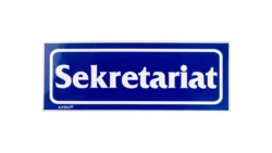 Samoprzylepna tabliczka ostrzegawcza /SEKRETARIAT/ 3/T/F