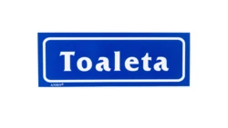 Samoprzylepna tabliczka ostrzegawcza /TOALETA/ 18/T/F