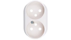 VALENA ALLURE Plakietka gniazda podwójnego z/u kremowy 753996