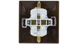 AKCENT Gniazdo podwójne z/u Schuko z przesłonami brązowe GP-2ASP/24