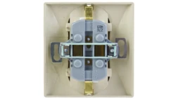 AKCENT Gniazdo podwójne z/u Schuko z przesłonami beżowe GP-2ASP/01