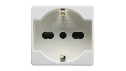 Gniazdo 2P+E standard włoski/niemiecki 16A 250V białe GW20246