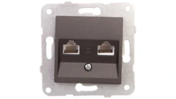 Novella Gniazdo Komputerowe 2xrj45 Kat. 5e, Kolor Czarny / 92105534m