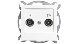 AS Gniazdo antenowe RTV przelotowe 16dB ecru GPA-16GP/m/27