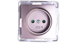 IMPRESJA Gniazdo pojedyncze b/u z przesłonami tytan GP-1YP/m/23