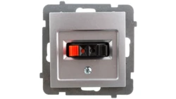 AS Gniazdo głośnikowe pojedyncze srebro GG-1G/m/18