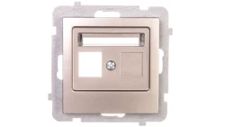 AS Obudowa gniazda teleinformatycznego pojedynczego satyna light GPK-1G/p/45