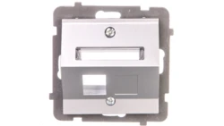 AS Obudowa gniazda pojedynczego skośna srebro GPK-1GS/p/18