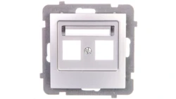 AS Obudowa gniazda podwójnego srebro GPK-2G/p/18