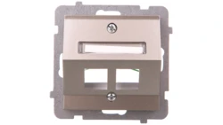 AS Obudowa gniazda komputerowego podwójnego skośna satyna light GPK-2GS/p/45