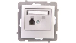 AS Gniazdo telefoniczne pojedyncze RJ11 srebro GPT-1G/m/18