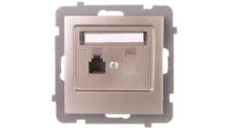 AS Gniazdo telefoniczne pojedyncze RJ11 satyna light GPT-1G/m/45