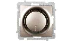 AS Ściemniacz przyciskowo-obrotowy /żarowy i halogenowy/ satyna light ŁP-8G/m/45