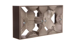 AS Puszka natynkowa podwójna satyna light PNP-2G/45