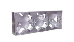 AS Puszka natynkowa potrójna srebro PNP-3G/18