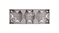 AS Puszka natynkowa potrójna satyna light PNP-3G/45