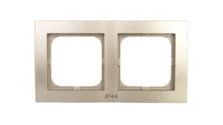 AS Ramka podwójna do łączników IP44 satyna light RH-2G/45