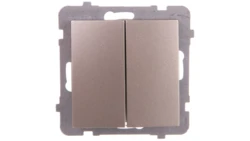 AS Przycisk podwójny zwierny satyna light ŁP-17G/m/45