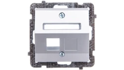 SONATA Obudowa gniazda komputerowego pojedynczego skośna srebro mat GPK-1RS/p/38