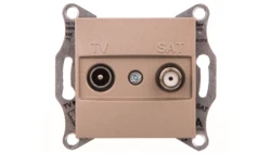 ASFORA Gniazdo TV-SAT końcowe (1dB) bez ramki brąz EPH3400169