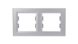 ASFORA Ramka 2-krotna pozioma aluminium EPH5800261