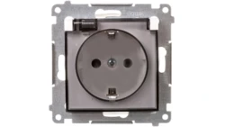 Simon 54 Premium Gniazdo Schuko do wersji IP44 z przeslonami (moduł) 16A, 250V białe DGSZ1BZ.01/11A