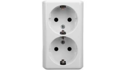 Simon 54 Gniazdo podwójne SCHUKO natynkowe, wersja skandynawska EGSz2nz/11