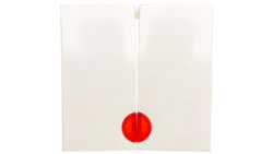 B.Kwadrat Klawisz podwójny z czerwoną soczewką kremowe 5316278992