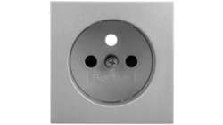 B.Kwadrat/B.7 Płytka czołowa gniazda z/u z przesłonami styków aluminium 3965768994