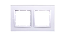 Berker/B.7 Glas Ramka podwójna szkło pozioma szklana aluminium złoty 10126414