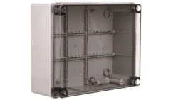 Puszka natynkowa z przeźroczystą pokrywą seria 420 IP65 240x190x90 szara EC420C7