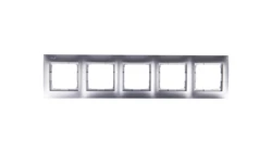 Simon 54 Premium Ramka pięciokrotna srebrny mat /do karton-gips/ DRK5/43