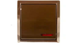 BIS Łącznik pojedynczy z podświetleniem brązowy ŁN-1BS/24