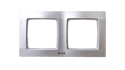 KARO Ramka podwójna do łączników IP44 srebrny perłowy RH-2S/43