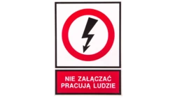 Tabliczka TZZ 148X210P NIE ZAL.P.L. E04TZ-01032140300 /10szt./