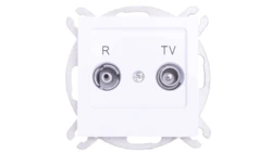 AS Gniazdo antenowe RTV przelotowe 16dB białe GPA-16GP/m/00