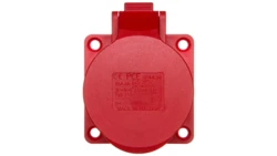 Gniazdo tablicowe 16A 5P 400V /70x70/ czerwone IP44 315-6