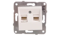 Karre Gniazdo Komputerowe 2xrj45 Kat. 6, Kolor Biały / 90963679