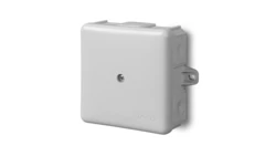 Puszka hermetyczna n/t 86x86x39mm z zaciskiem 5x2,5mm z uszami montaż. IP55 szary 0226-41